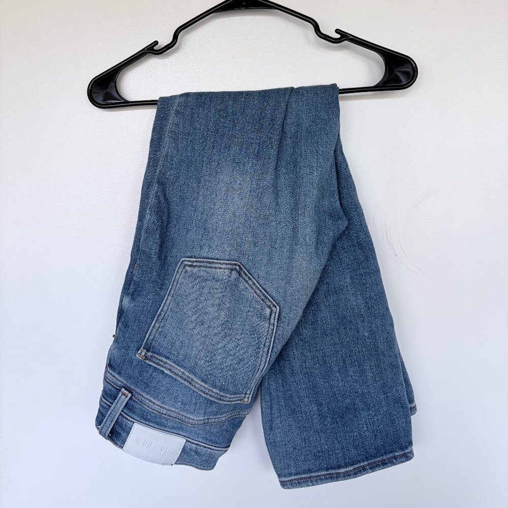 Pistola Cropped light denim straight leg jeans